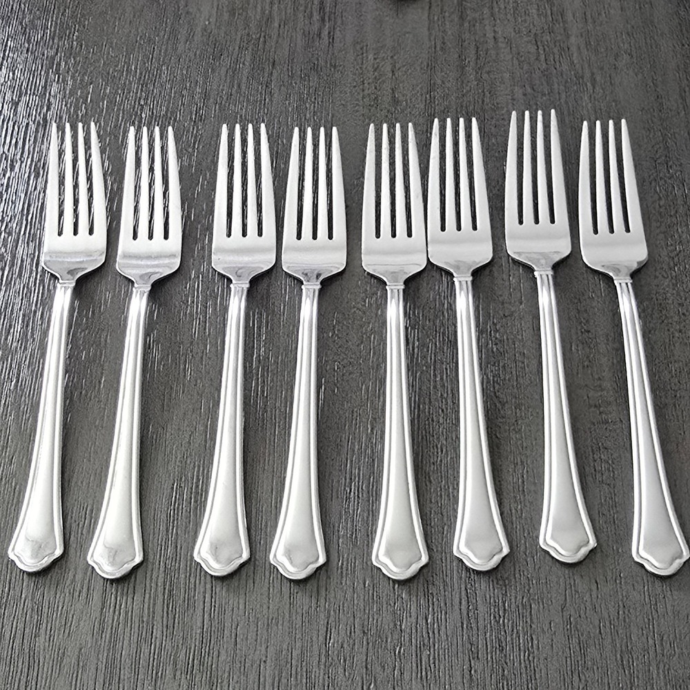 Towle Living Collection‎ Capri Style  Forks Set of 8 Stainless Steel Flatware